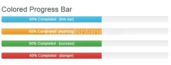 Bootstrap colored progress bar example