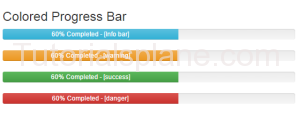 Bootstrap colored progress bar example