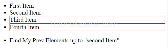 jQuery parentsUntil Method