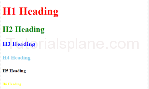 how to make heading color in html