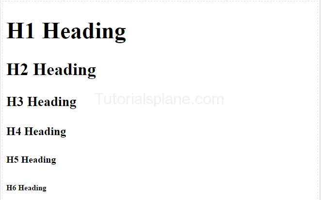 html headings examples