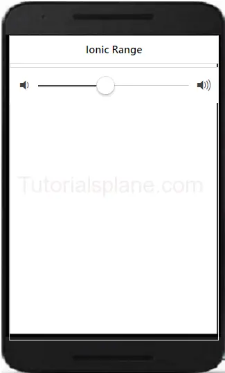 Ionic Range Example 