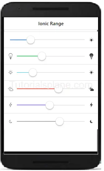 Ionic Range Example