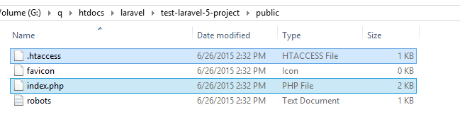 Laravel 5 Remove public from URL example