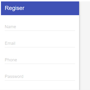 Material design lite Registration page