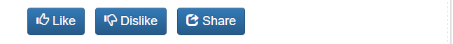 Bootstrap Button with Like | Dislike | Share Icon
