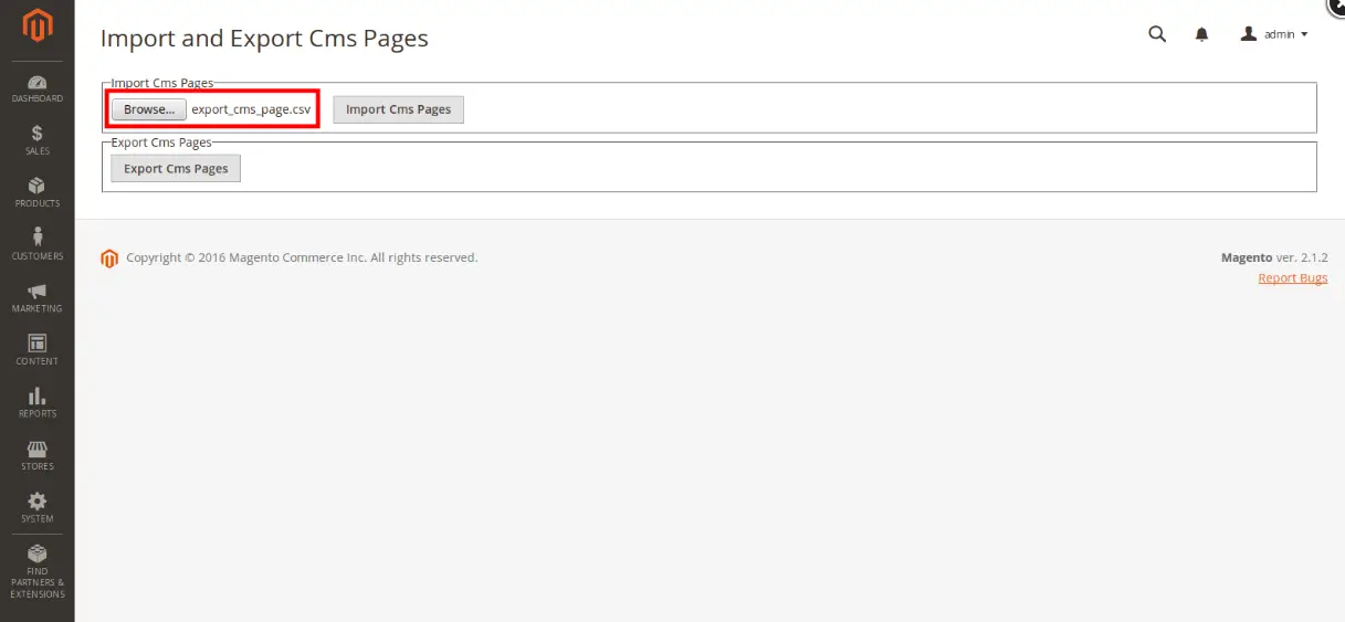 Magento 2 CMS Page Import Export Extension Download